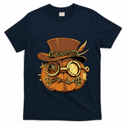 Steampunk Pumpkin Halloween T-Shirt - Navy Blue