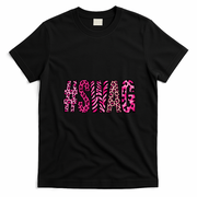 #SWAG Pink Leopard Print Cool T-Shirt - Black