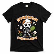 Spooktacular Pickleball Player Ghost Pumpkin Cute Gift T-Shirt - Black