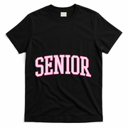 Senior Pink Retro Graduation T-Shirt - Black