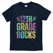 School Rocks Back To School Rockin 12th Grade Rocks T-Shirt - Navy
