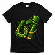 Six Seven 67 St Patricks Day Funny Saint Paddy's 6-7 T-Shirt - Black