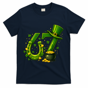 Six Seven 67 St Patricks Day Funny Saint Paddy's 6-7 T-Shirt - Navy