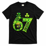 Six Seven 6-7 St Patricks Day 67 Paddys Meme T-Shirt - Black