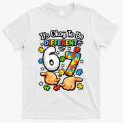 Six Seven Autism Awareness 67 T-Shirt - White