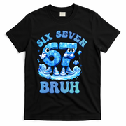 Six Seven Bruh 67 Autism Puzzle 6-7 Brainrot Meme T-Shirt - Black