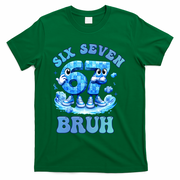 Six Seven Bruh 67 Autism Puzzle 6-7 Brainrot Meme T-Shirt - Green