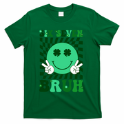 Six Seven Bruh Shamrock 67 Meme St Patrick's Day T-Shirt - Green