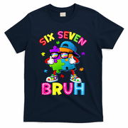 Six Seven Bruh 67 Autism Puzzle 6-7 Meme T-Shirt - Navy