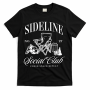 Sideline Social Club Soccer Mom Game Day Mothers Day T-Shirt - Black