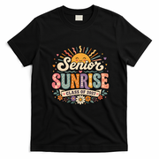 Senior Sunrise Class Of 2027 Retro T-Shirt - Black