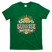 Senior Sunrise Class Of 2027 Retro T-Shirt - Irish Green