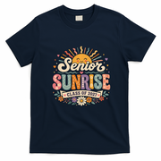 Senior Sunrise Class Of 2027 Retro T-Shirt - Navy Blue