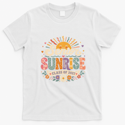 Senior Sunrise Class Of 2027 Retro T-Shirt - White