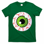 Spooky Scary Eyeball Funny Halloween Eyeball T-Shirt - Irish Green