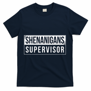 Shenanigans Supervisor Funny St Patricks Day T-Shirt - Navy