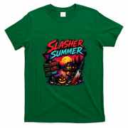 Slasher Summer Horror More Screams Blood Good Times Halloween T-Shirt - Irish Green