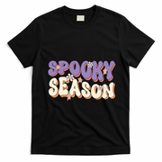 Spooky Season Halloween Groovy Retro T-Shirt - Black