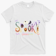 Spooky Season Iridescent Halloween T-Shirt - White