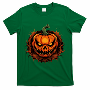 Scary Spooky Jack O Lantern Face Pumpkin Halloween T-Shirt - Irish Green