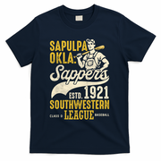 Sapulpa Sappers Oklahoma Vintage Baseball Team T-Shirt - Navy