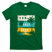 Sun Salt Sand Tropical Summer Beach Vacay T-Shirt - Irish Green