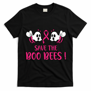 Save The Boobees Boo Bees Breast Cancer Halloween Gift T-Shirt - Black