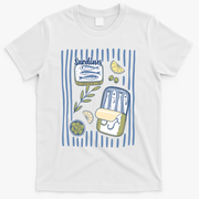 Sardines Tin Coastal Mediterranean Seafood T-Shirt - White