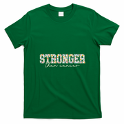 Stronger Than Cancer Floral T-Shirt - Irish Green