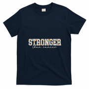 Stronger Than Cancer Floral T-Shirt - Navy Blue