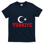 Stylish Türkiye Proud Turkey Enthusiasts T-Shirt - Navy Blue