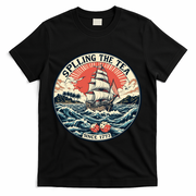 Spilling The Tea Since 1773 Vintage Emblem T-Shirt - Black
