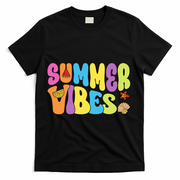 Summer Vibes Beach Life Vacation T-Shirt - Black