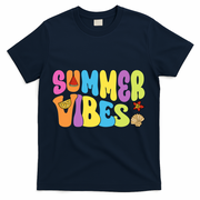 Summer Vibes Beach Life Vacation T-Shirt - Navy