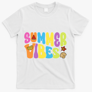 Summer Vibes Beach Life Vacation T-Shirt - White