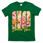 Summer Vibes Floral Beach Life T-Shirt - Green