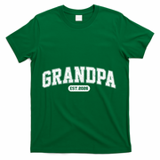 Sporty Varsity Grandpa EST 2026 T-Shirt - Green