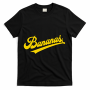 Sporty Varsity Style Bananas T-Shirt - Black