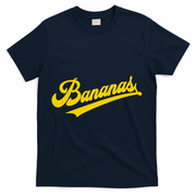 Sporty Varsity Style Bananas T-Shirt - Navy
