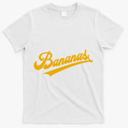 Sporty Varsity Style Bananas T-Shirt - White