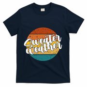 Sweater Weather Retro Vintage Fall T-Shirt - Navy