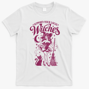 Support Your Local Witches Retro Halloween Vintage T-Shirt - White