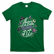 There's A Little Witch In All Of Us Halloween Witchy T-Shirt - Irish Green