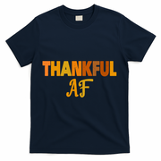 Thankful AF Turkey Trot Gift Funny Thanksgiving T-Shirt - Navy