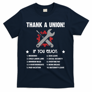 Thank A Union! T-Shirt - Navy