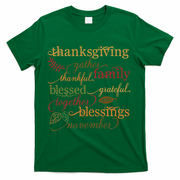 Thankful Blessings Thanksgiving Family T-Shirt - Green