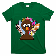 Turkey Colorful Abstract Thanksgiving T-Shirt - Green