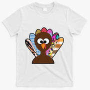 Turkey Colorful Abstract Thanksgiving T-Shirt - White