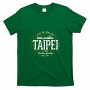 Taipei City of Azaleas Vintage Graphic Art T-Shirt - Irish Green