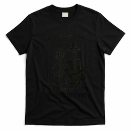 Till Death Do Us Part Skeleton Wedding Couple Valentines Day T-Shirt - Black